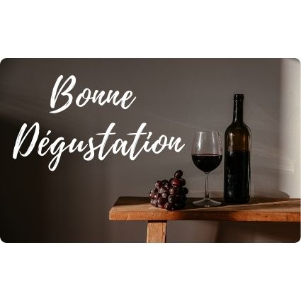 Etiquette "Bonne dégustation" 36x22mm