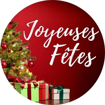 Etiquette "Joyeuses fêtes" Dia. 36mm