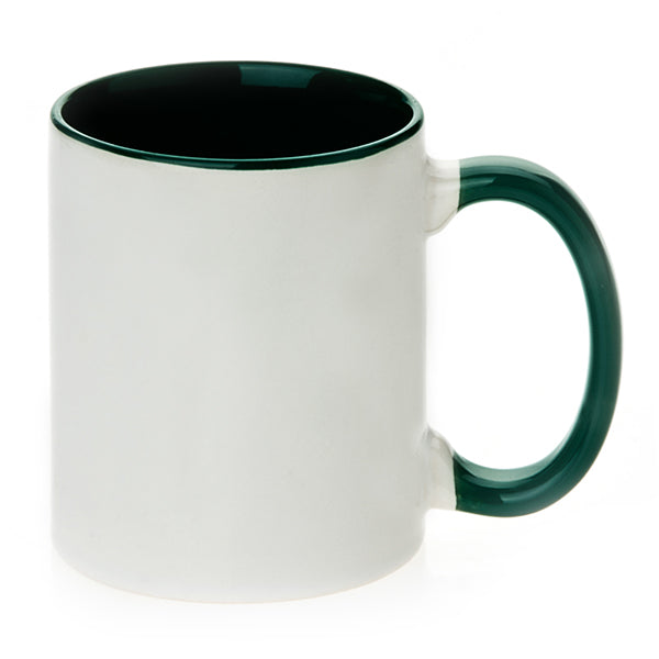 Mug interieur et  poignee vert foret AAA - 11oz