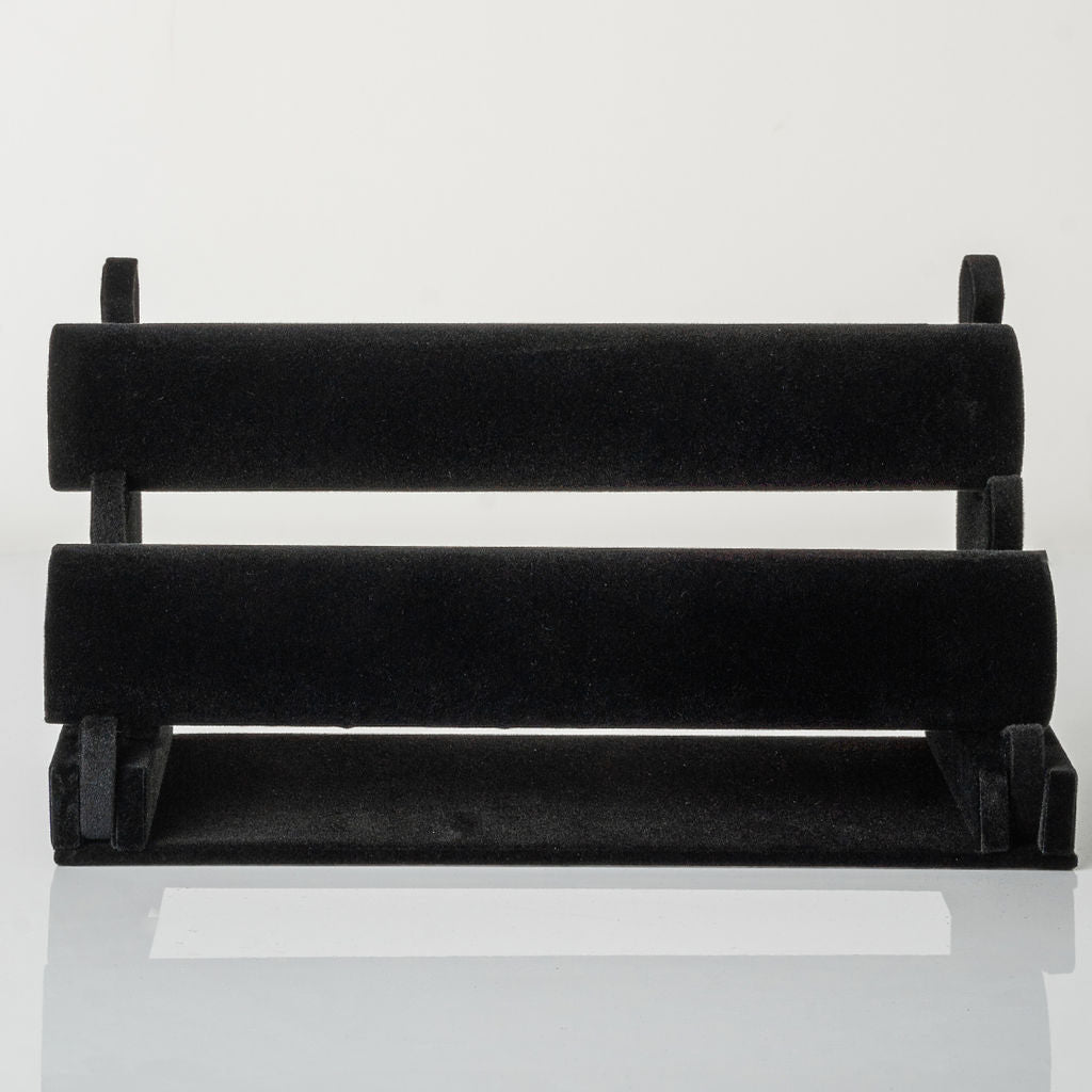 Presentoir bracelet 2 niveaux noir