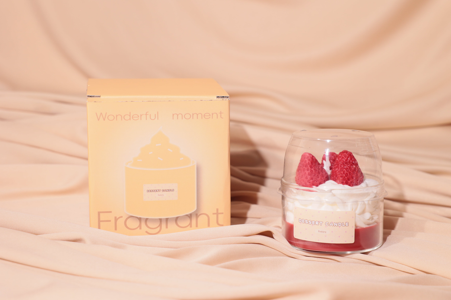 Bougie gourmande 250g "fraise"