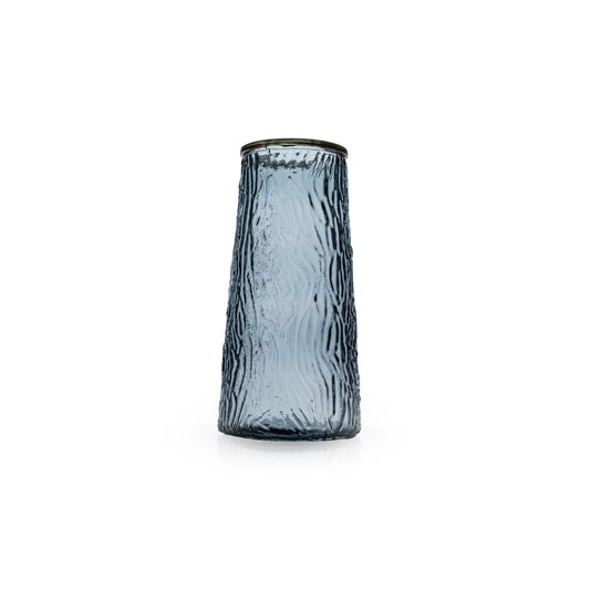 Vase gris fume 9,8xH.20cm