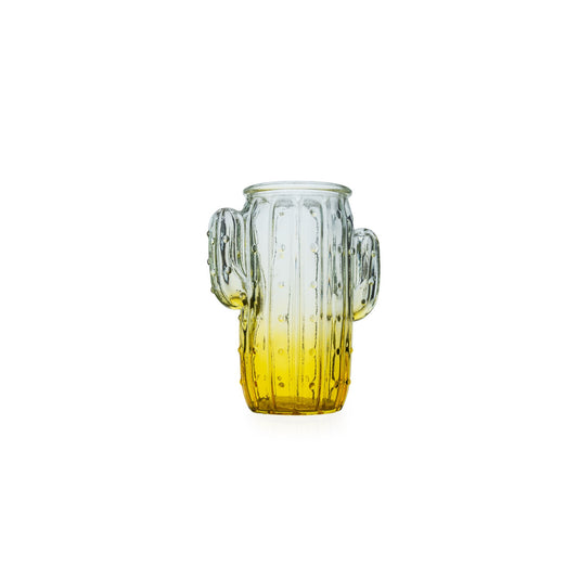 Vase Cactus jaune 12,5xH.16cm