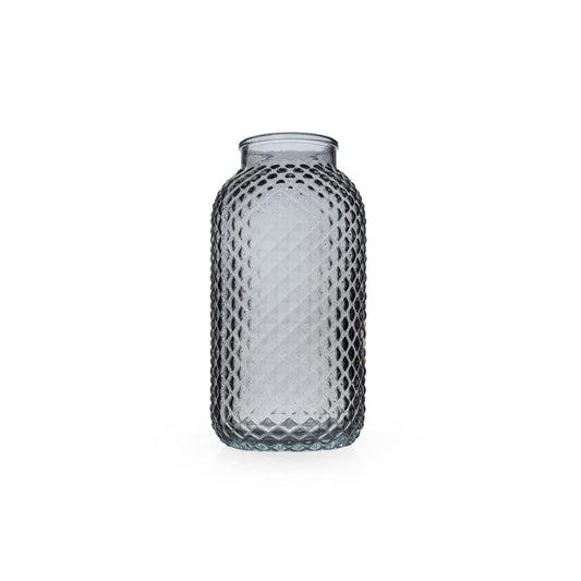 Vase ananas gris fume 10xH.20cm