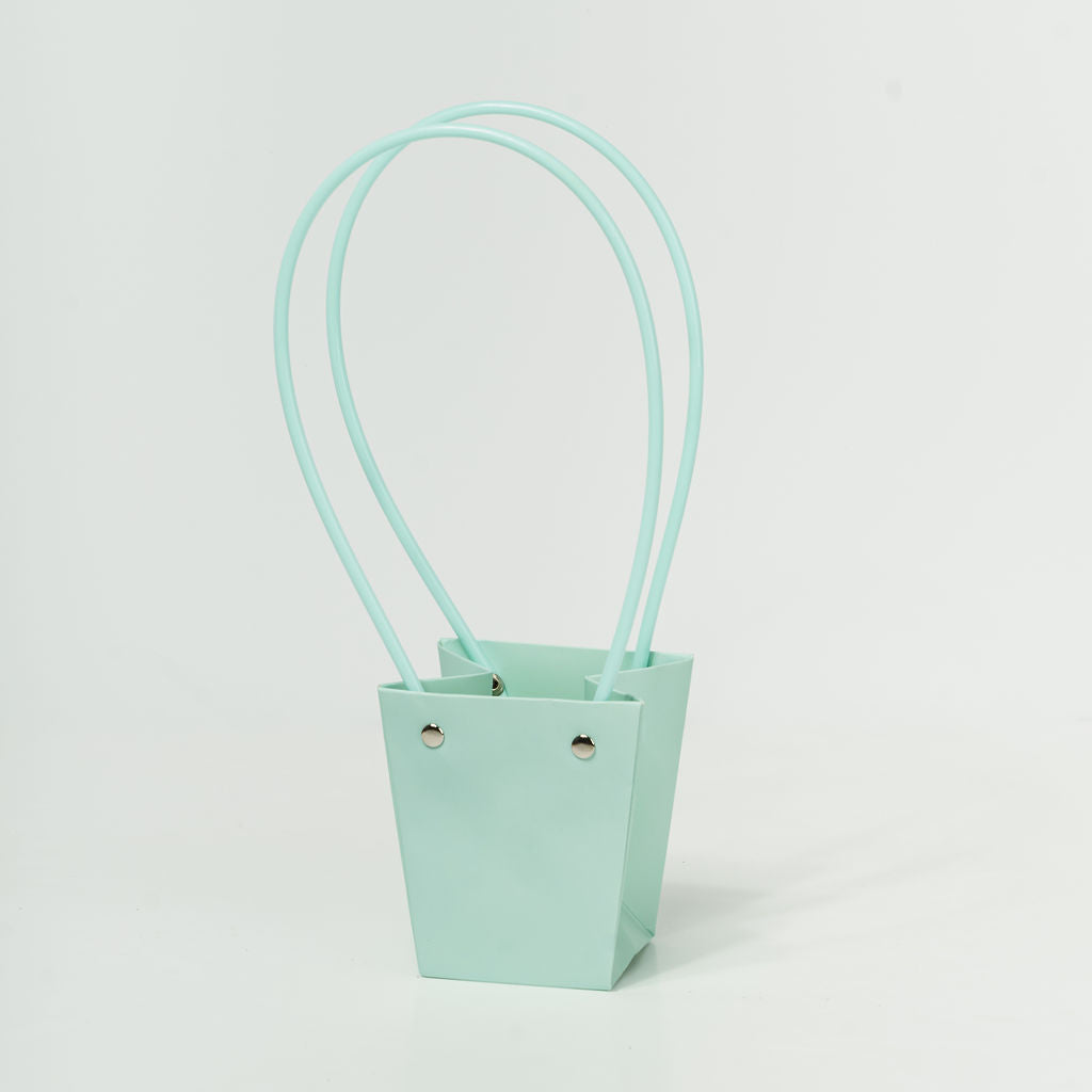 Sacs PVC Bleu avec anse, 9cm x 6,5cm x 10cm