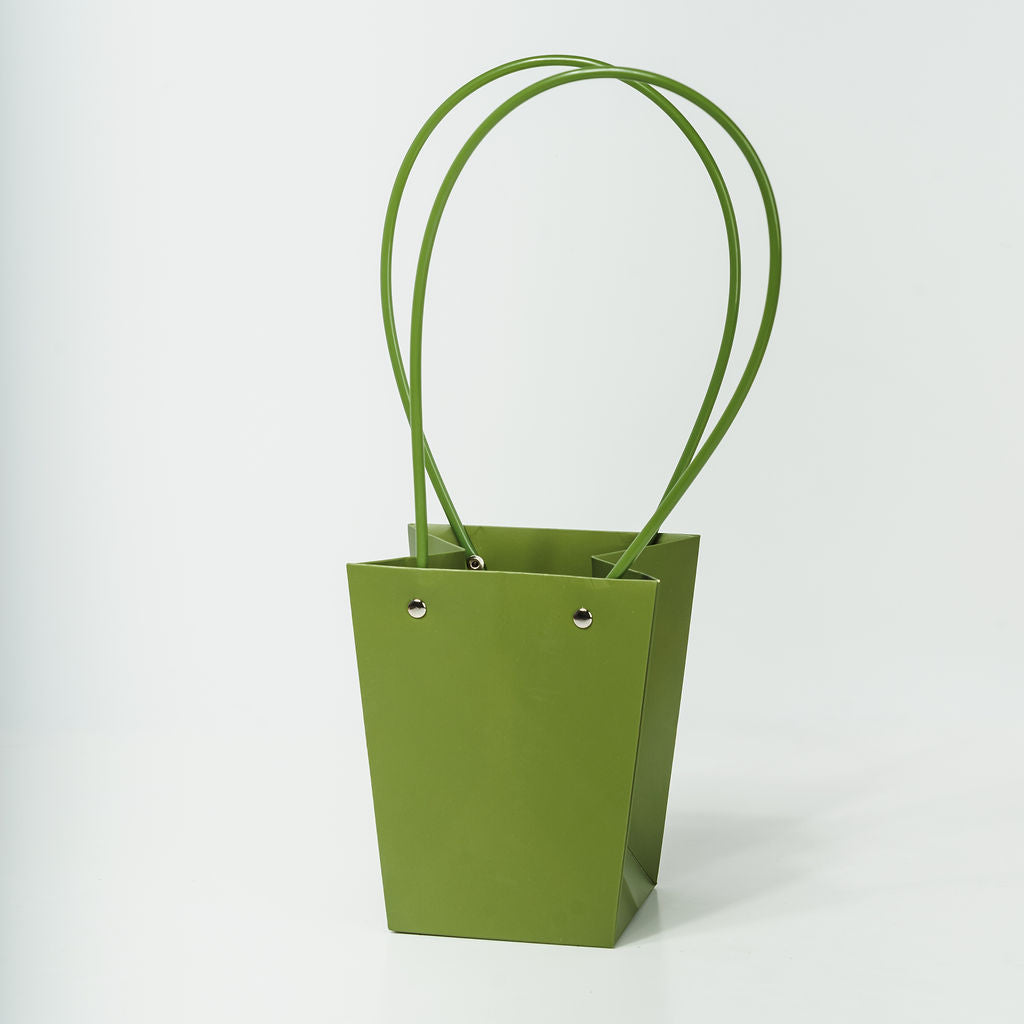 Sacs PVC Vert fonce avec anse, 13cm x 9,5cm x 15,5cm