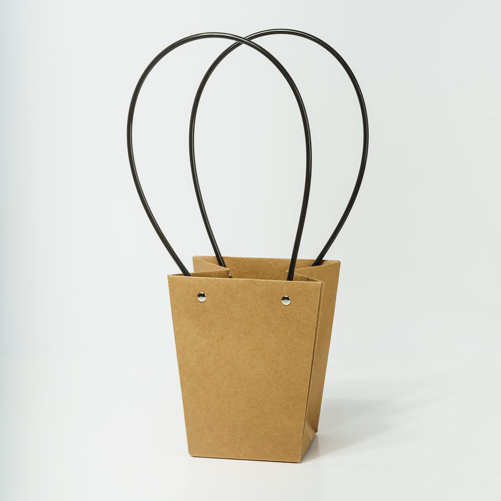 Sacs PVC Beige avec anse, 13cm x 9,5cm x 15,5cm