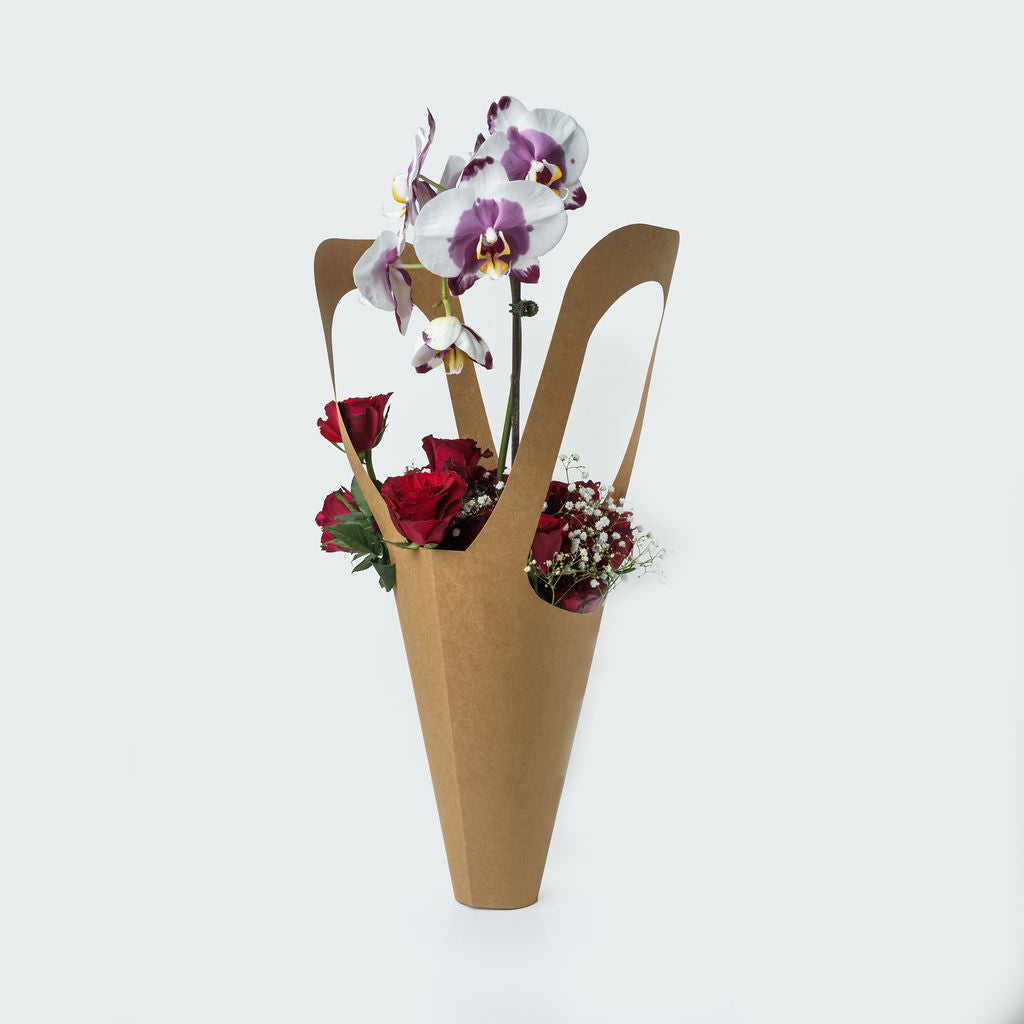 Sac Papier à anse pour bouquet, 43x23cm