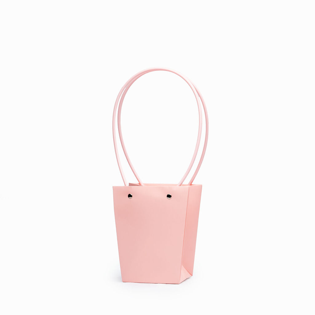Sacs PVC Rose avec anse, 13cm x 9,5cm x 15,5cm