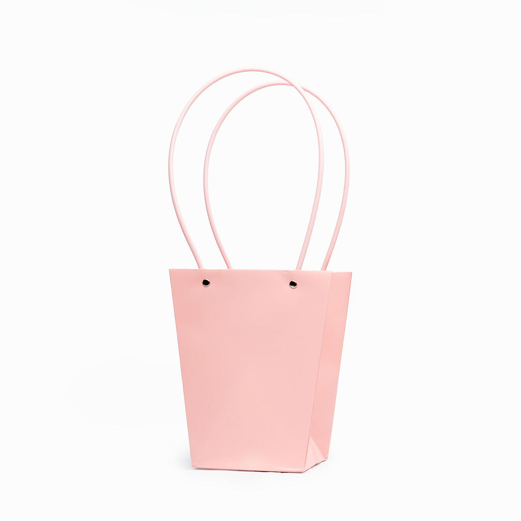 Sacs PVC Rose avec anse, 17cm x 11,5cm x 20cm
