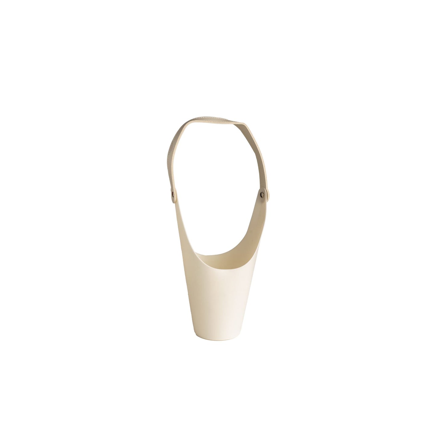 Sac pour composition florale blanc a anse silimi cuir