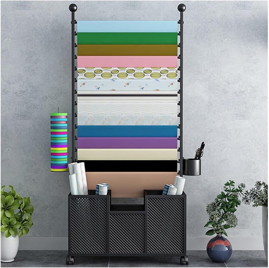 Presentoirs noir pour rouleau 70x27x170cm