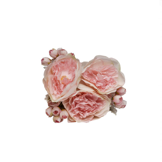 Bouquet de rose rose artificielle