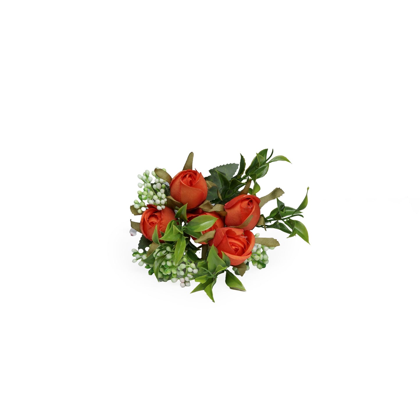 Bouquet de rose terracotta et feuillage artificielle