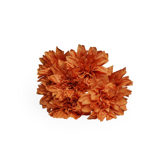 Bouquet de chrysantheme terracotta artificielle