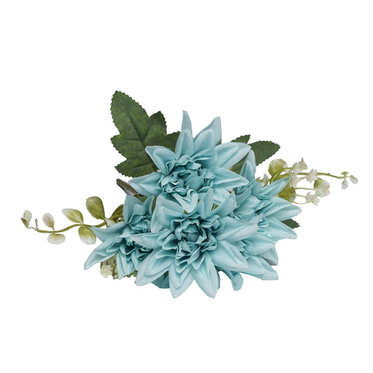 Bouquet de dahlia bleu artificielle