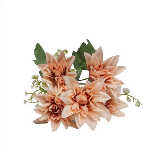 Bouquet de dahlia rose artificielle