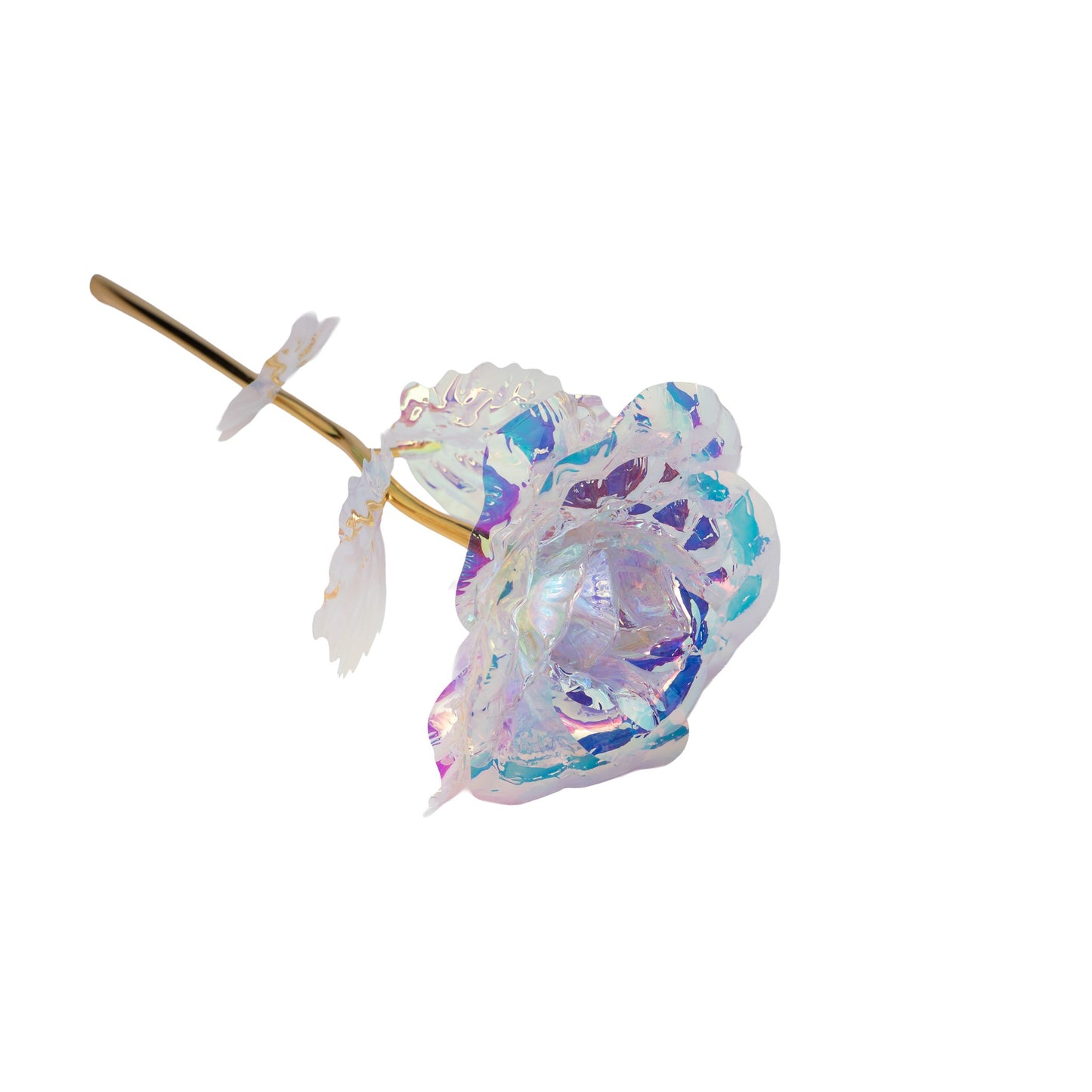 Rose crystal blanc dia.19cm x H.50cm