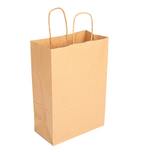 Sacs kraft poignees torsadees Kraft L.20x l.10x H.29cm 80gr