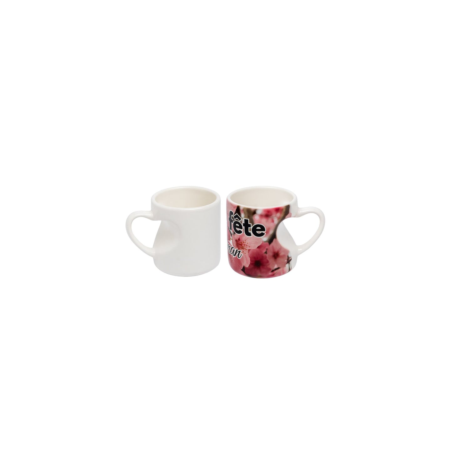 Mug blanc poignee coeur enfonce AAA - 11oz