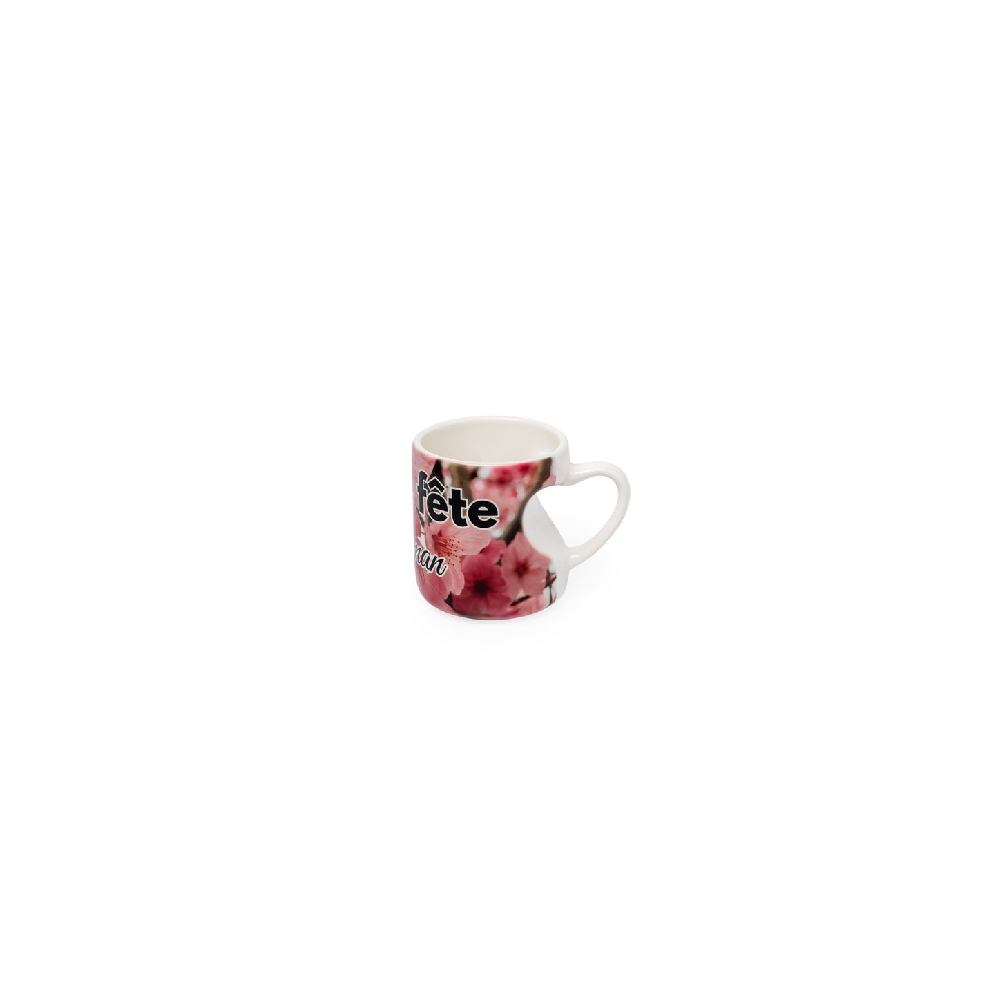 Mug blanc poignee coeur enfonce AAA - 11oz