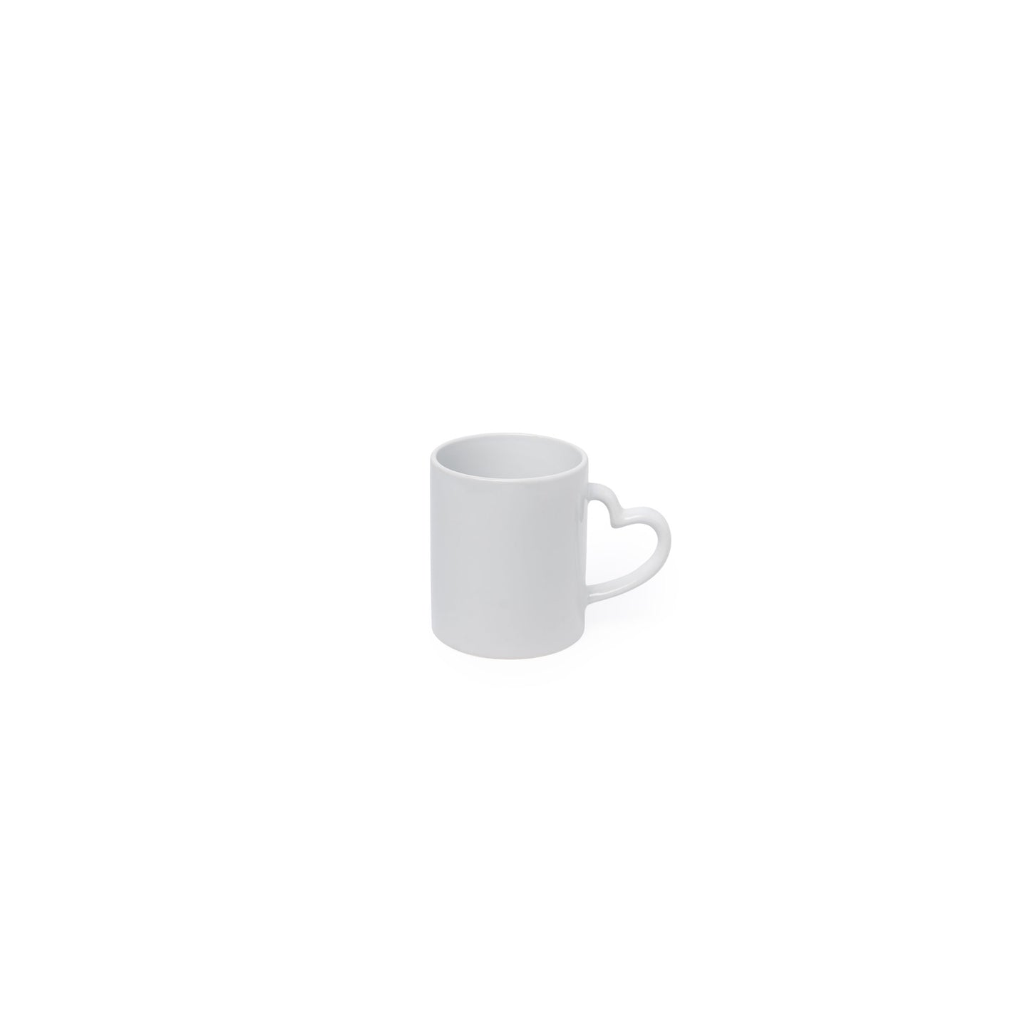 Mug interieur et  poignee coeur blanc AAA - 11oz