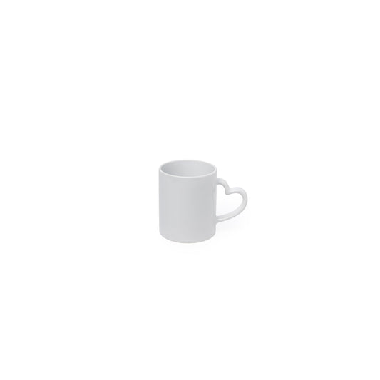 Mug interieur et  poignee coeur blanc AAA - 11oz