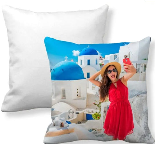 Oreiller carre 350gr + taie en velour