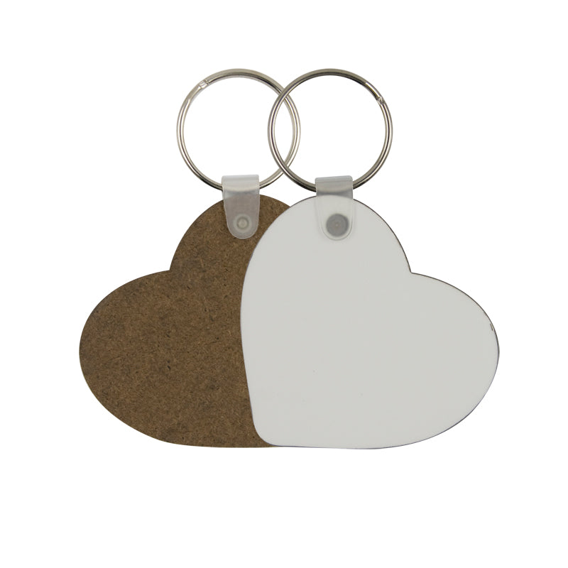 Porte-clé cœur à sublimer en MDF 6,5x5,5cm
