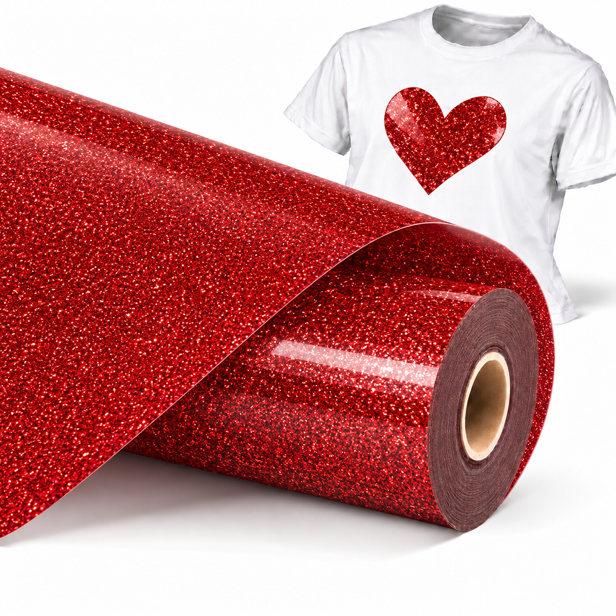 Flex de decoupe Rouge Pailletté 50cm x 25m