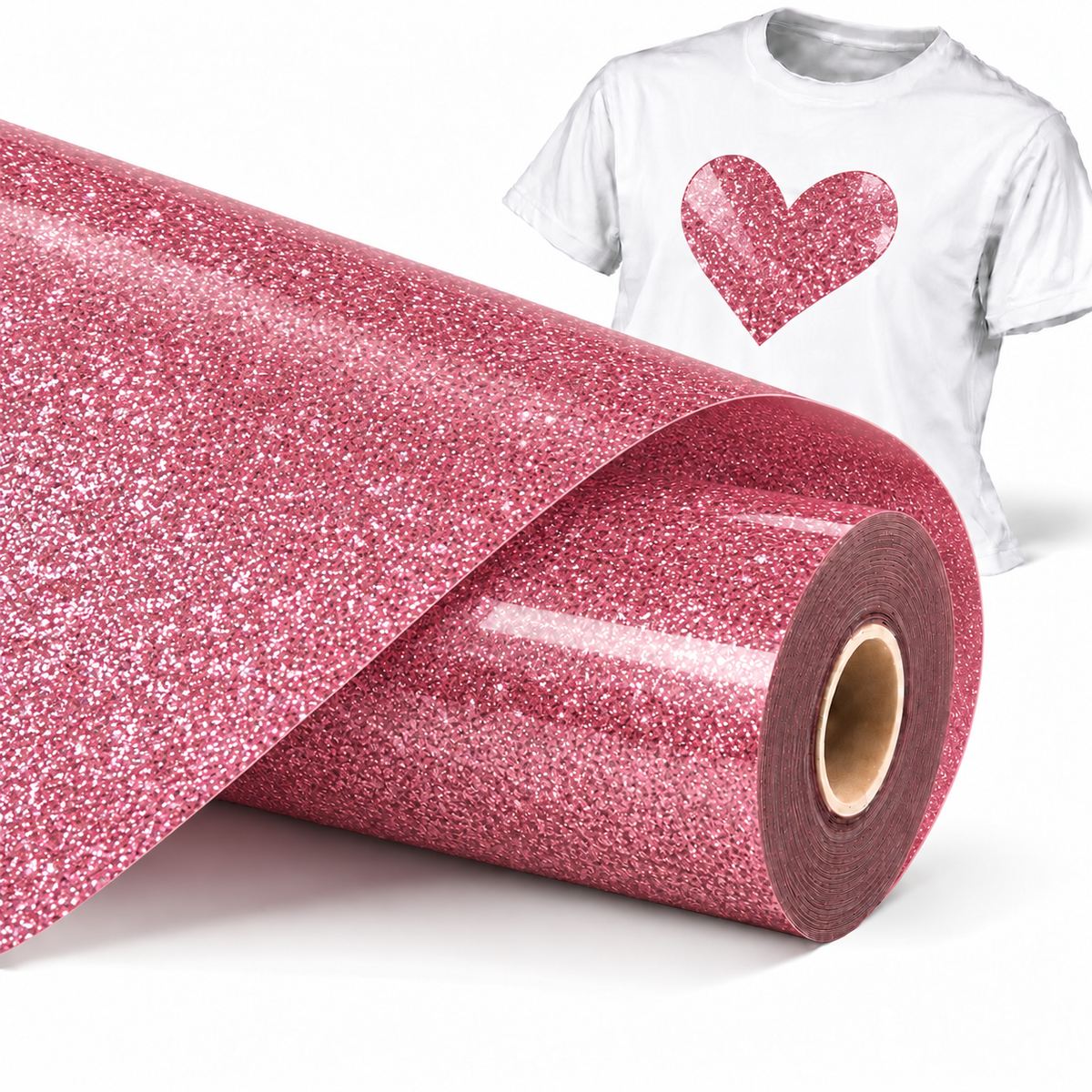Flex de decoupe Rose Pailletté 50cm x 25m