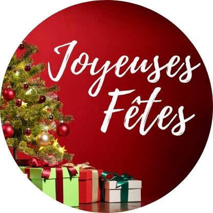 Etiquette "Joyeuses fêtes"  Dia. 36mm