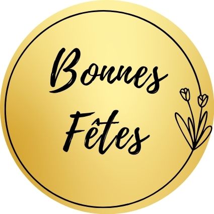 Etiquette "Bonnes fêtes"  Dia. 36mm