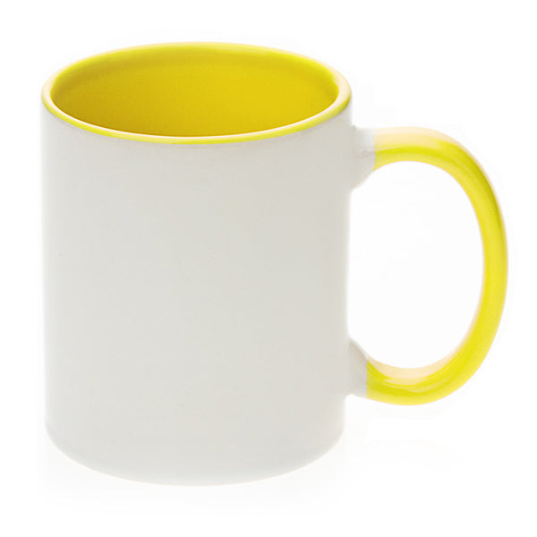 Mug interieur et  poignee jaune AAA - 11oz