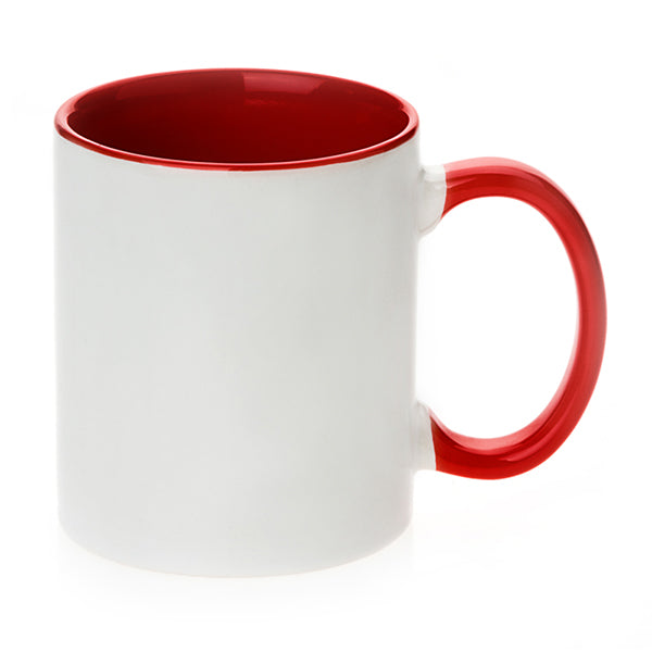 Mug interieur et  poignee rouge AAA - 11oz