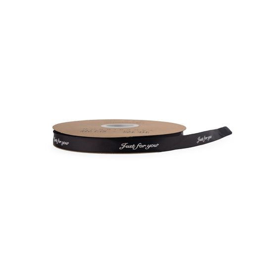 Ruban double satin Noir, JUST FOR YOU  15mm x 90m