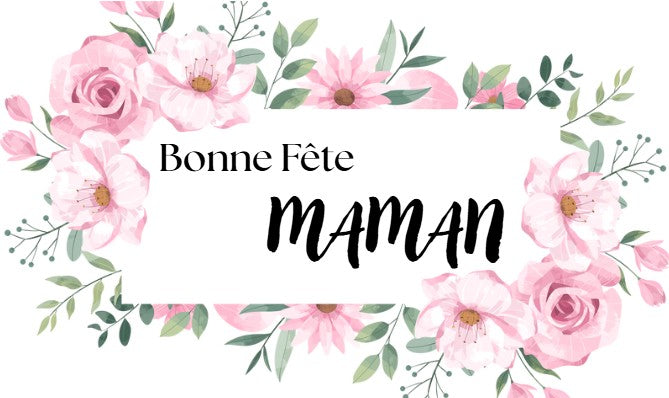 Etiquette Bonne fête Maman 50x30mm