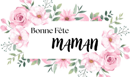 Etiquette Bonne fête Maman 50x30mm