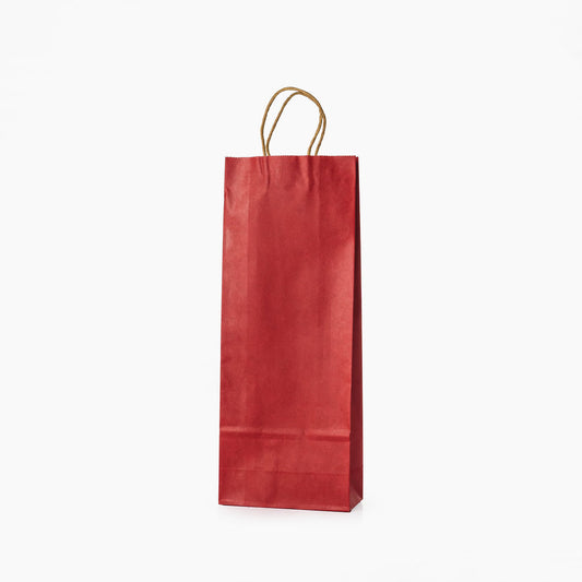 Sacs Bouteille Rouge poignees torsadees H.38 x 15 cm