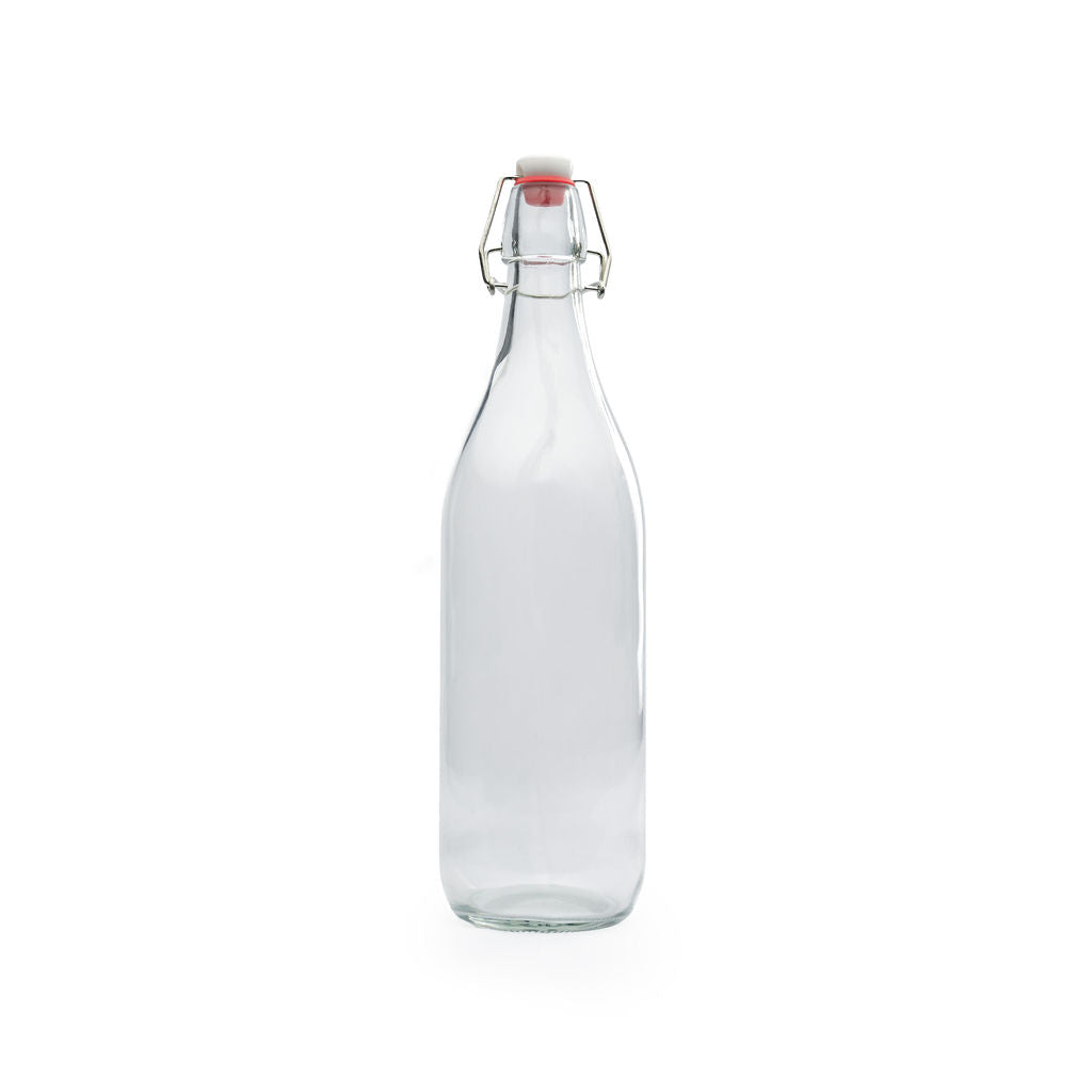 Bouteille en verre de 1000 ml + couvercle