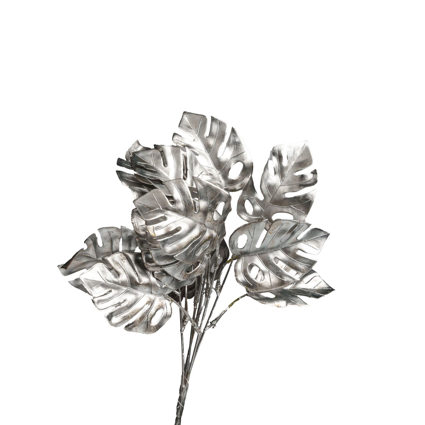 Bouquet de monstera artificiel Argent  34cm