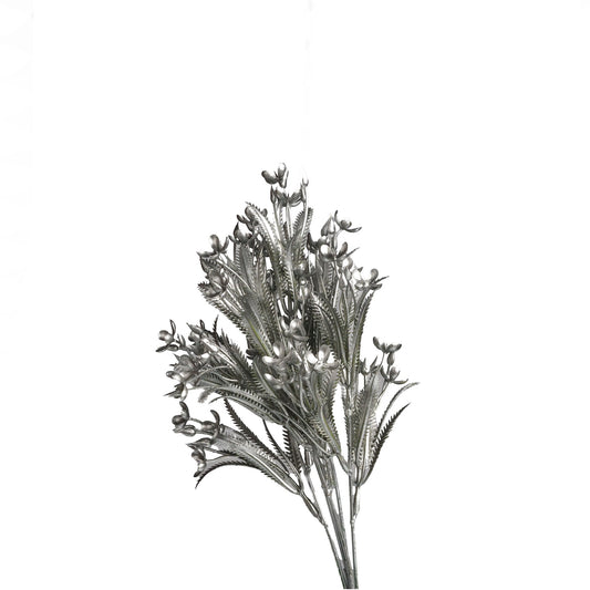 Bouquet de fleur artificiel Argent  34cm
