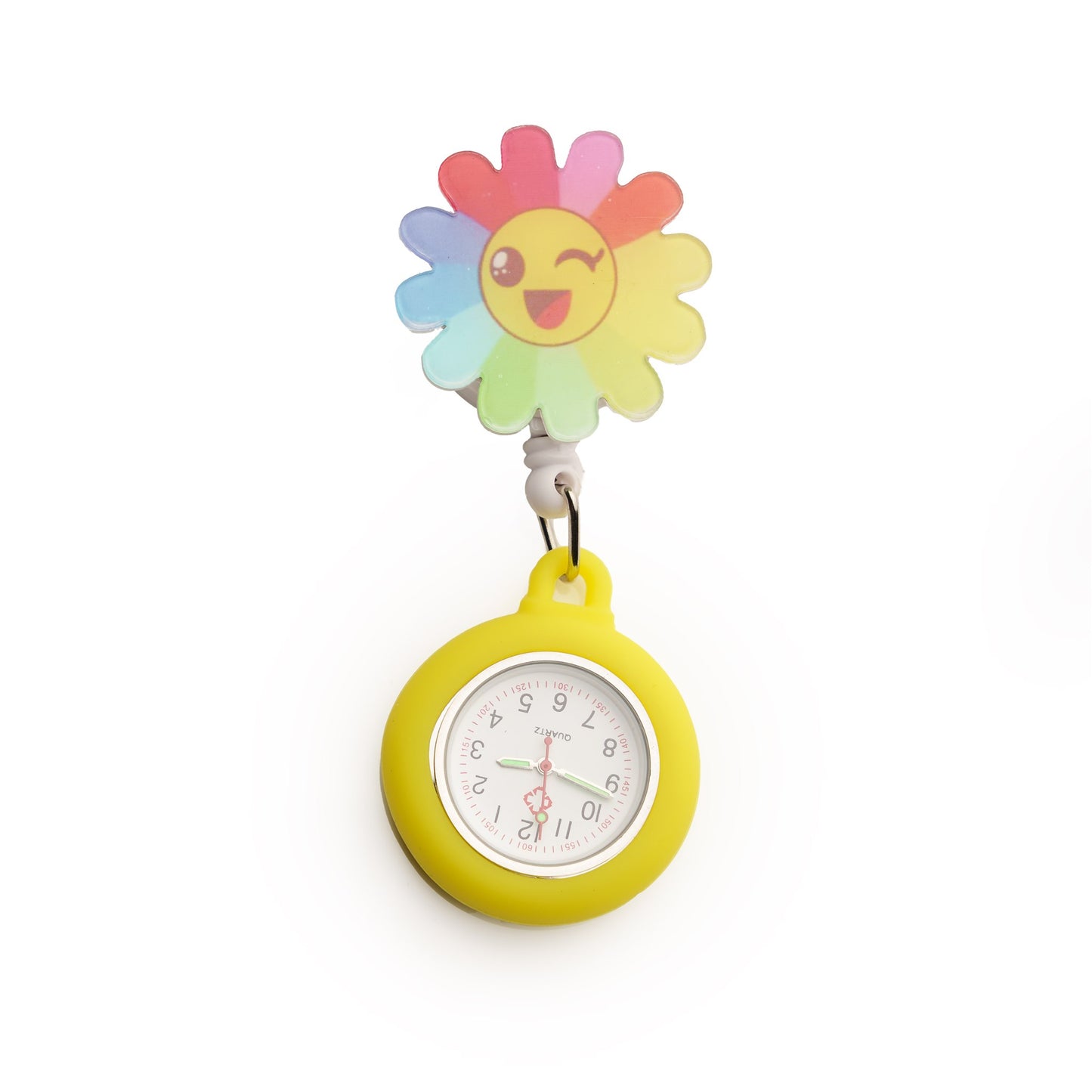 Montre infirmiere fleurs multicolore