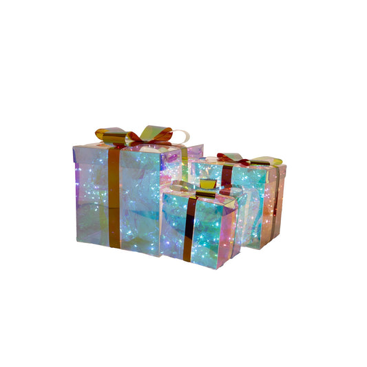 Lot de boite cadeau lumineuse 15cm   20cm   30cm