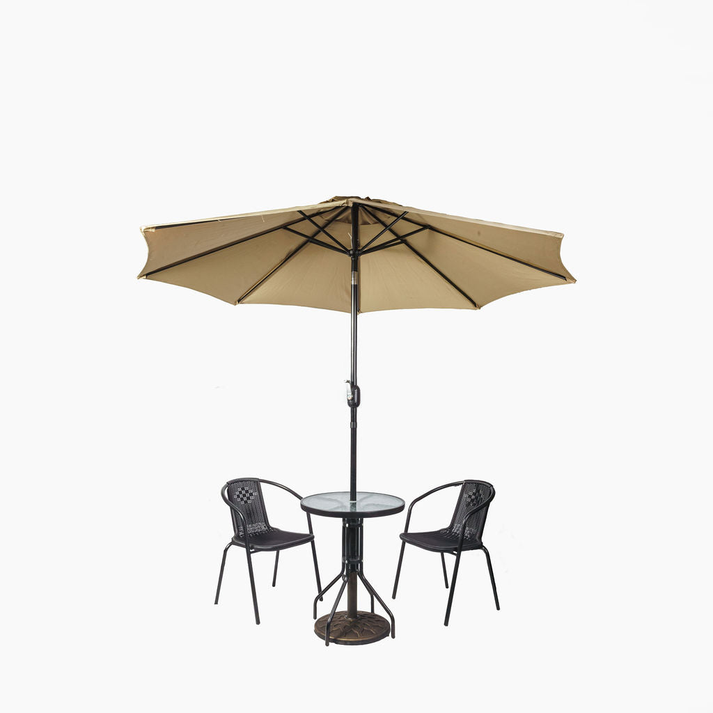 Parasol de terrasse beige