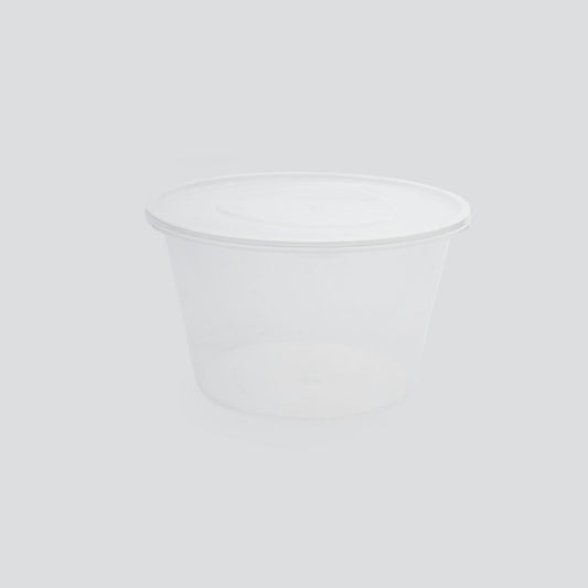 Barquette ronde transparente en plastique PP de 1000ml