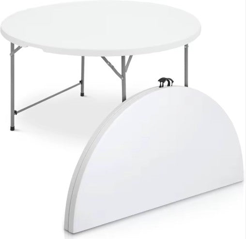 Table Ronde Blanche Pliable Dia. 180cm