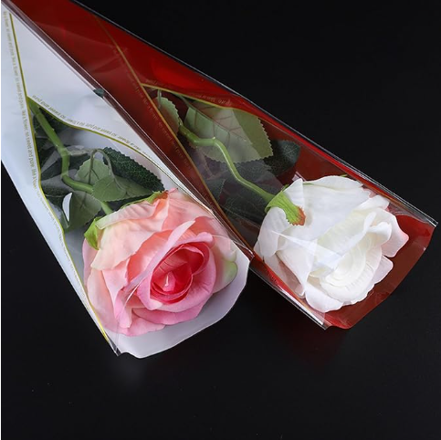 Cône blanc fleur individuel triangle dore (12,5  4)*45cm