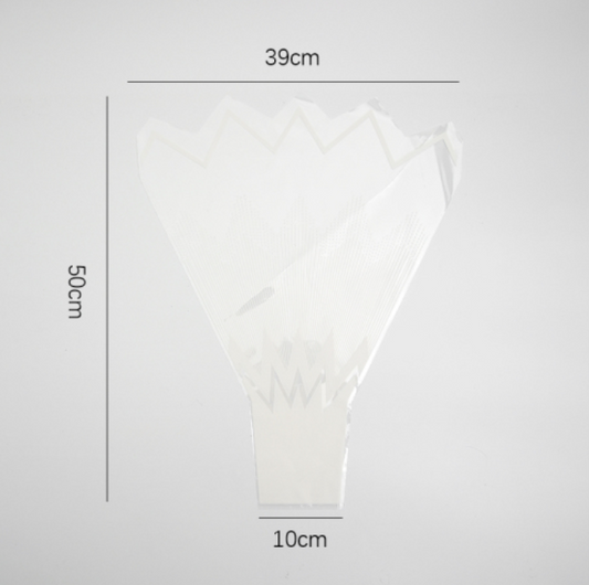 Cône blanc en forme de faucille  10x39x50cm