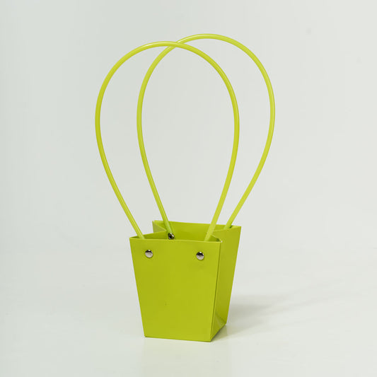 Sacs PVC Vert avec anse,   9cm x 6,5cm x 10cm